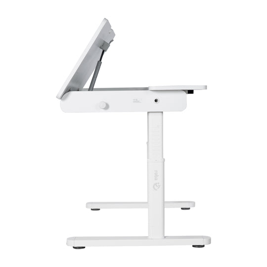 Escritorio inclinable con cajón blanco - Escritorio infantil regulable en altura 62-78 cm - Con encimera basculante y espacio de almacenamiento - Para niños y jóvenes - Ergonómico y funcional - 110 x 60 cm - Diseño moderno
