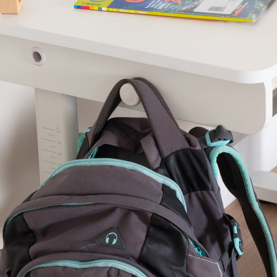 Escritorio inclinable con cajón blanco - Escritorio infantil regulable en altura 62-78 cm - Con encimera basculante y espacio de almacenamiento - Para niños y jóvenes - Ergonómico y funcional - 110 x 60 cm - Diseño moderno