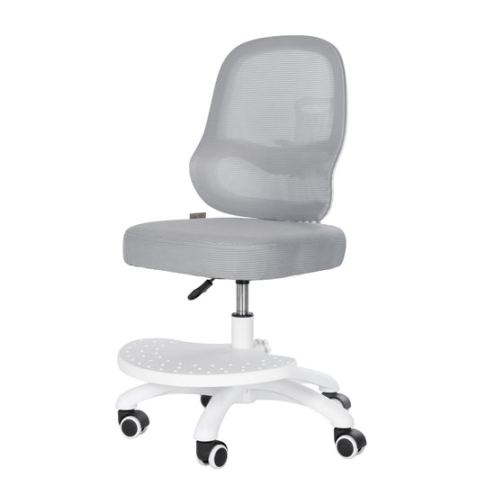 Kinderbürostuhl Smart Grow 3D - Ergonomischer Drehstuhl - Höhenverstellbar - Weiß / Grau