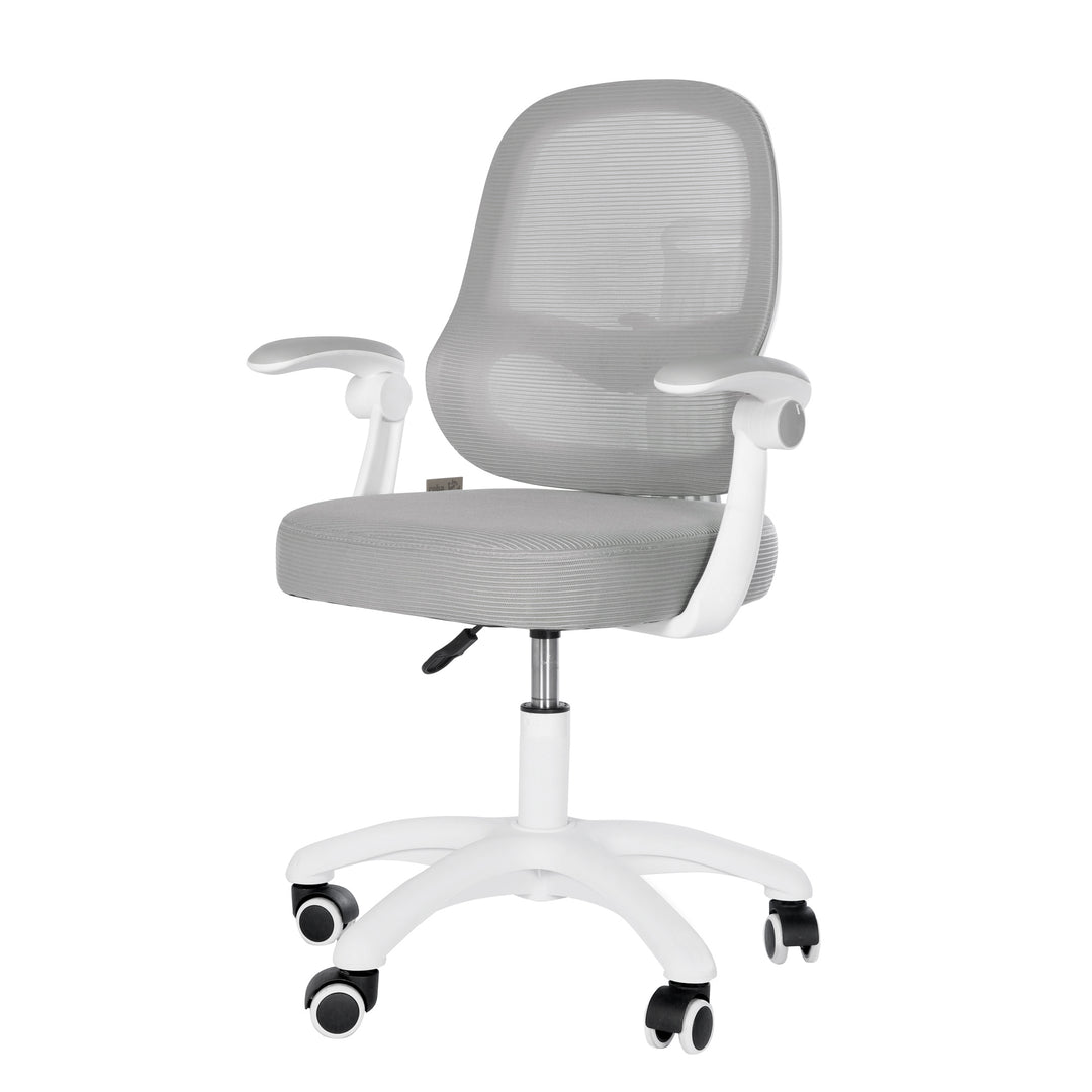 Kinderbürostuhl Smart Grow 3D - Ergonomischer Drehstuhl - Höhenverstellbar - Weiß / Grau