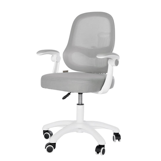 Kinderbürostuhl Smart Grow 3D - Ergonomischer Drehstuhl - Höhenverstellbar - Weiß / Grau