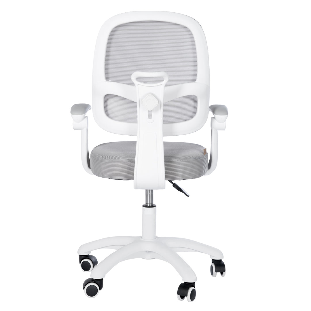 Kinderbürostuhl Smart Grow 3D - Ergonomischer Drehstuhl - Höhenverstellbar - Weiß / Grau