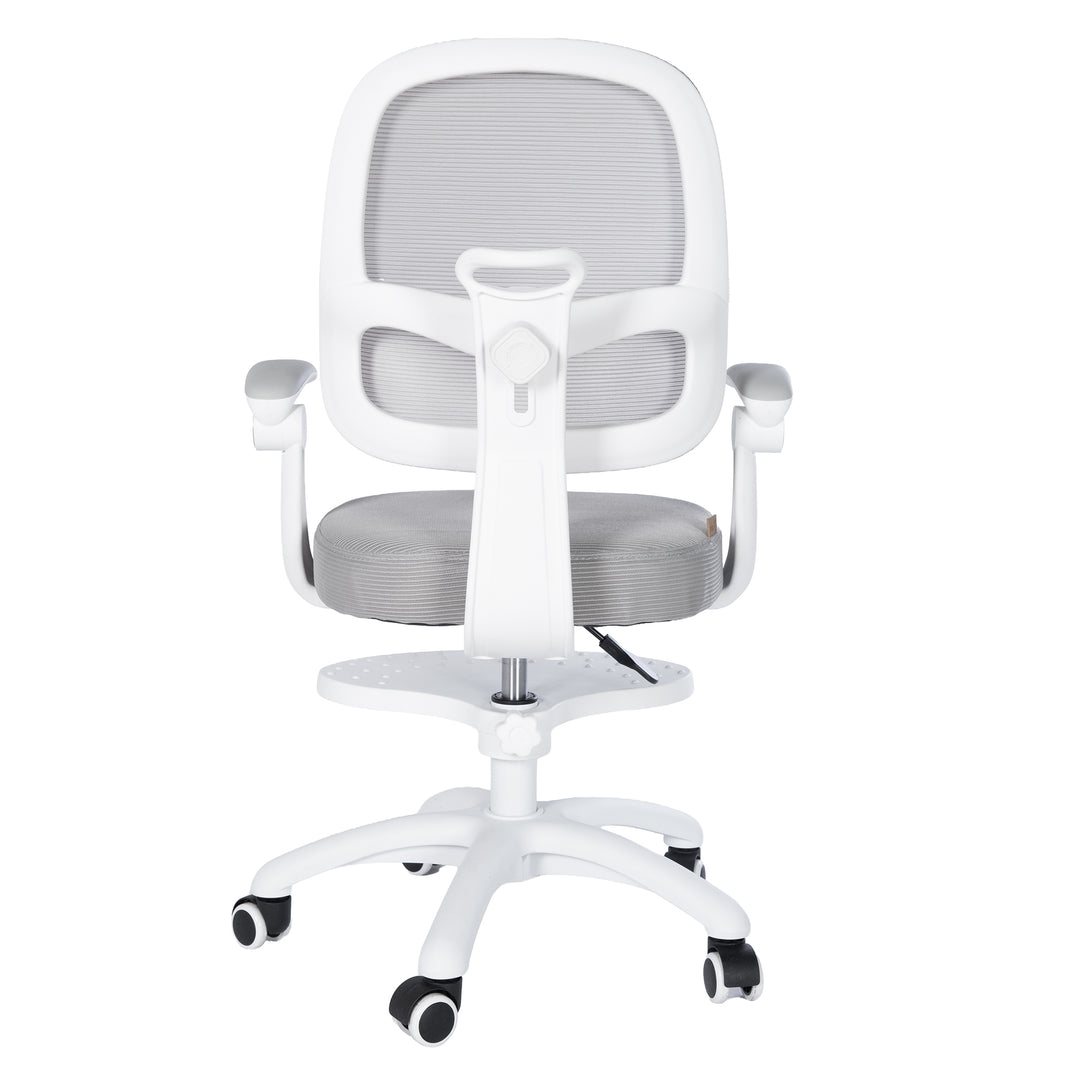 Kinderbürostuhl Smart Grow 3D - Ergonomischer Drehstuhl - Höhenverstellbar - Weiß / Grau