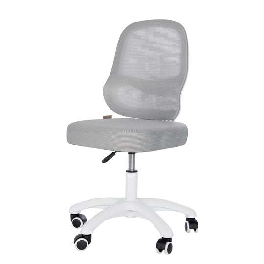 Kinderbürostuhl Smart Grow 3D - Ergonomischer Drehstuhl - Höhenverstellbar - Weiß / Grau
