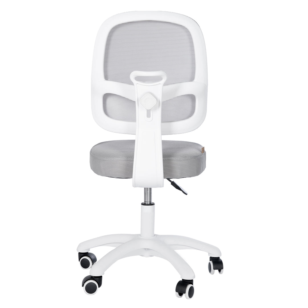 Kinderbürostuhl Smart Grow 3D - Ergonomischer Drehstuhl - Höhenverstellbar - Weiß / Grau