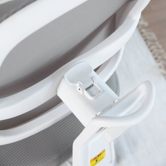 Kinderbürostuhl Smart Grow 3D - Ergonomischer Drehstuhl - Höhenverstellbar - Weiß / Grau