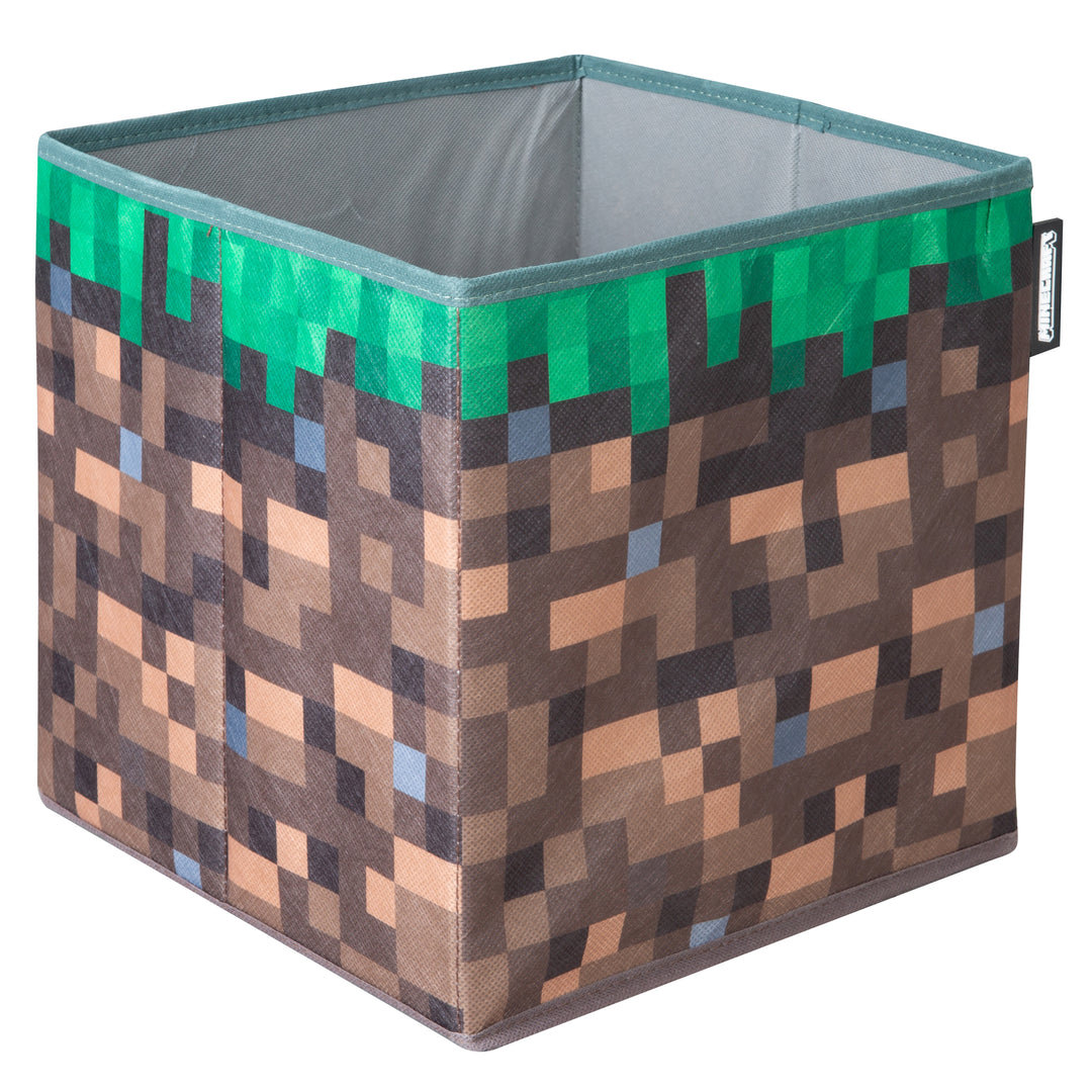 Boîtes en tissu 'Minecraft' set de 2 - bloc d'herbe pliable et TNT - toile