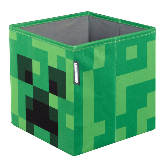 Boîtes en tissu set de 2 'Minecraft' - pliables - Creeper et boîte en bois