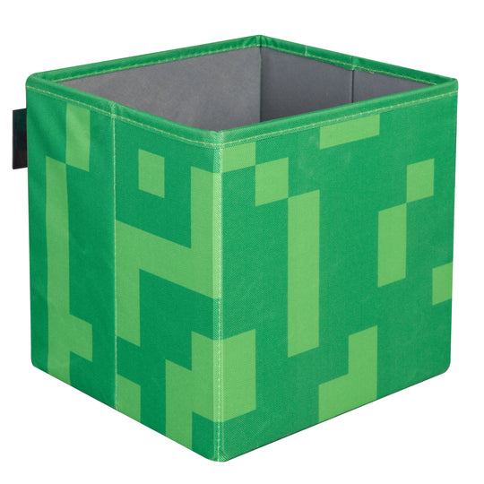 Boîtes en tissu set de 2 'Minecraft' - pliables - Creeper et boîte en bois