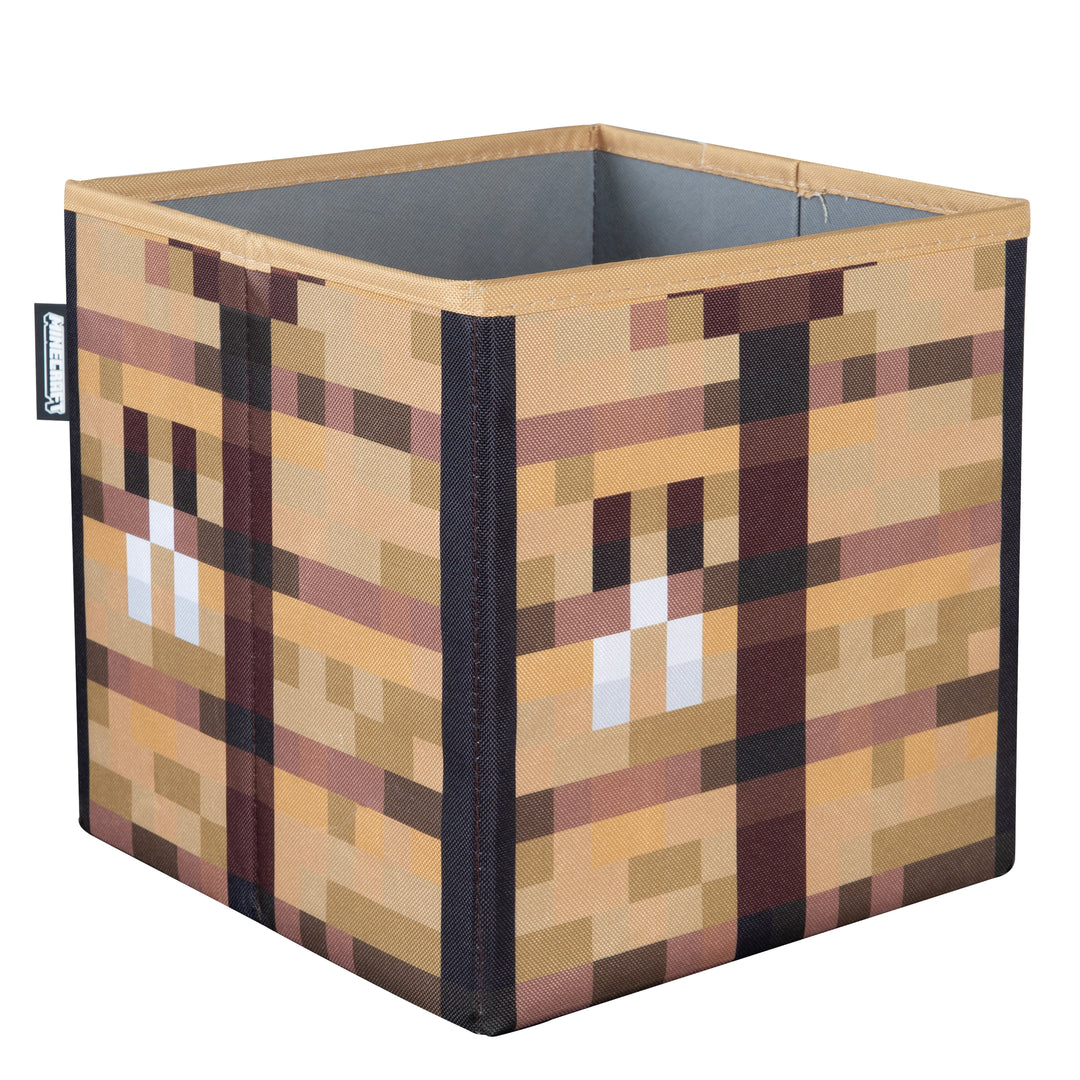 Boîtes en tissu set de 2 'Minecraft' - pliables - Creeper et boîte en bois