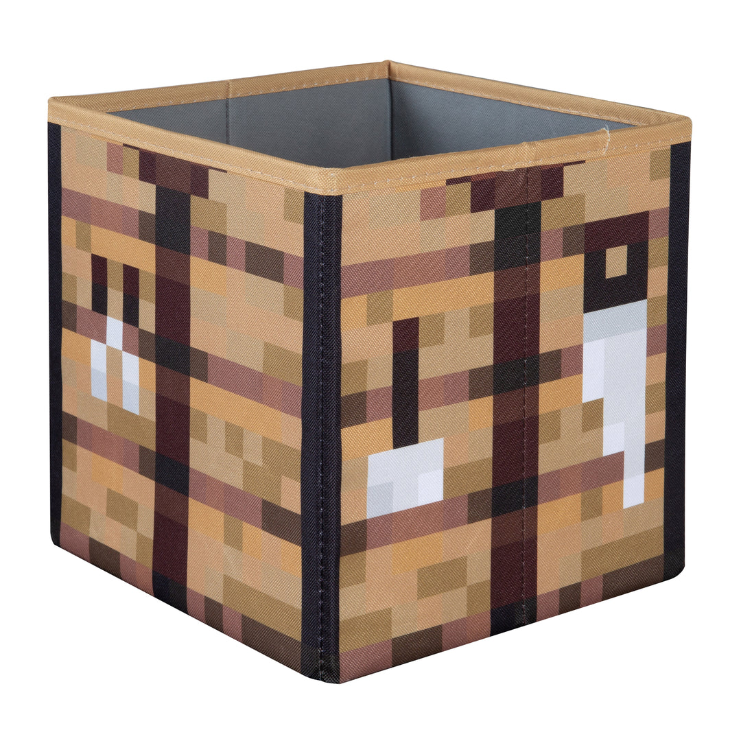 Boîtes en tissu set de 2 'Minecraft' - pliables - Creeper et boîte en bois