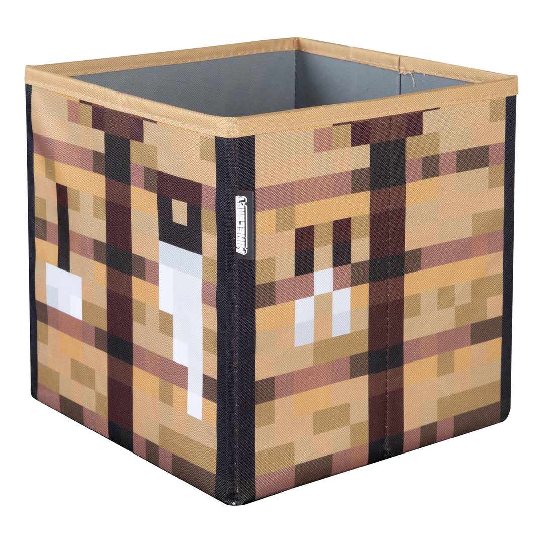 Boîtes en tissu set de 2 'Minecraft' - pliables - Creeper et boîte en bois