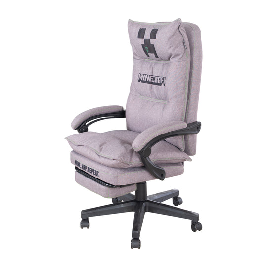 Chaise de jeu rembourrée 'Minecraft' - réglable en hauteur en continu - mécanisme de bascule