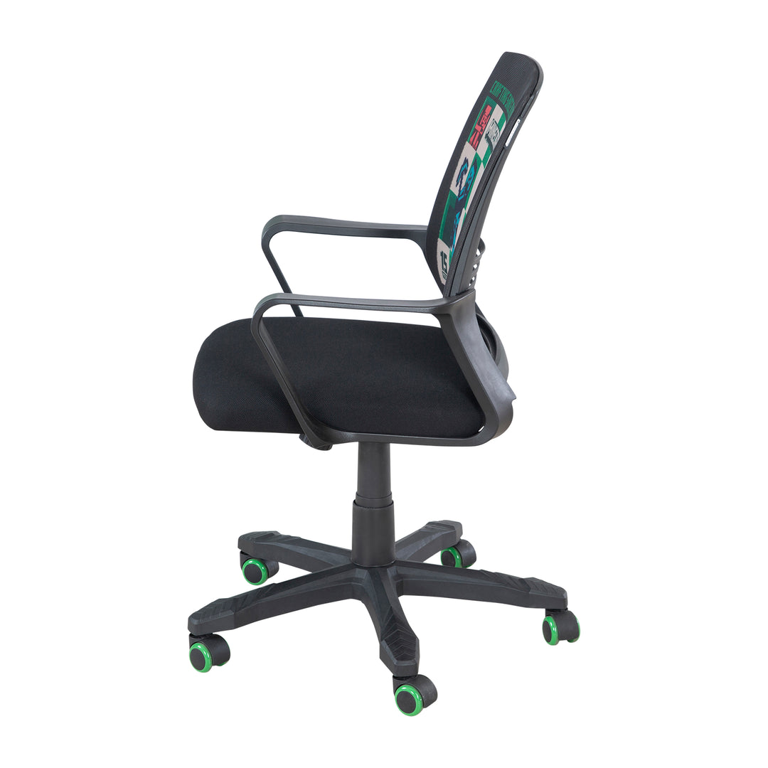 Silla gaming 'Minecraft' con mecanismo de balanceo – Altura regulable sin niveles – Negro