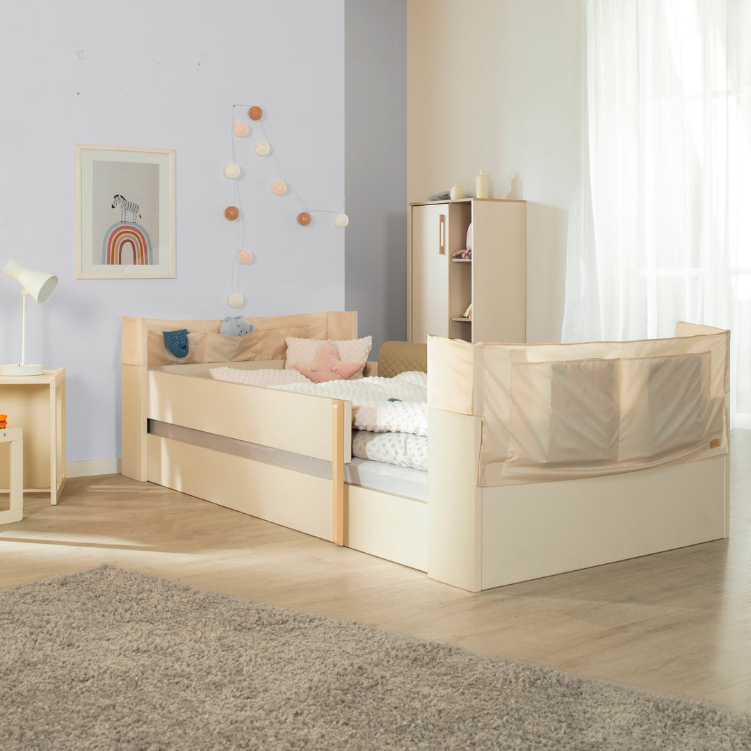 Kinderbett-Set 'Toddler' 90 x 200 cm - Serie 'Flexi Grow' - Cashmere / Eichen-Dekor