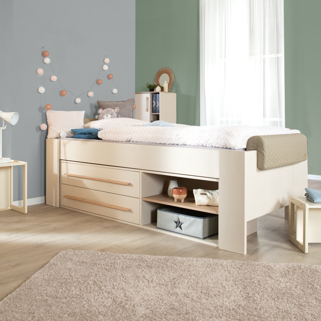 Kinderbett-Set 'Captain' 90 x 200 cm - Serie 'Flexi Grow' - Cashmere / Eiche