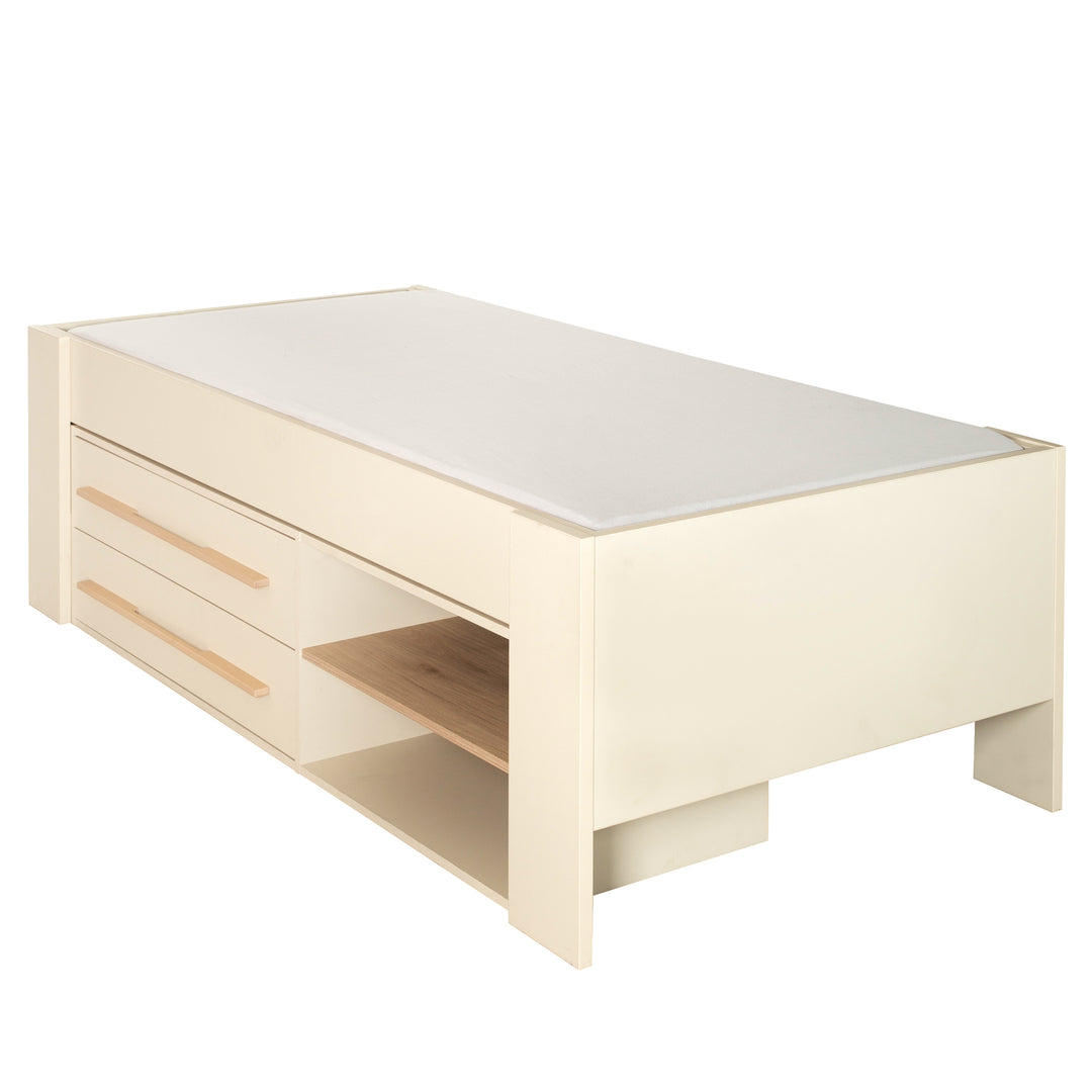 Kinderbett-Set 'Captain' 90 x 200 cm - Serie 'Flexi Grow' - Cashmere / Eiche