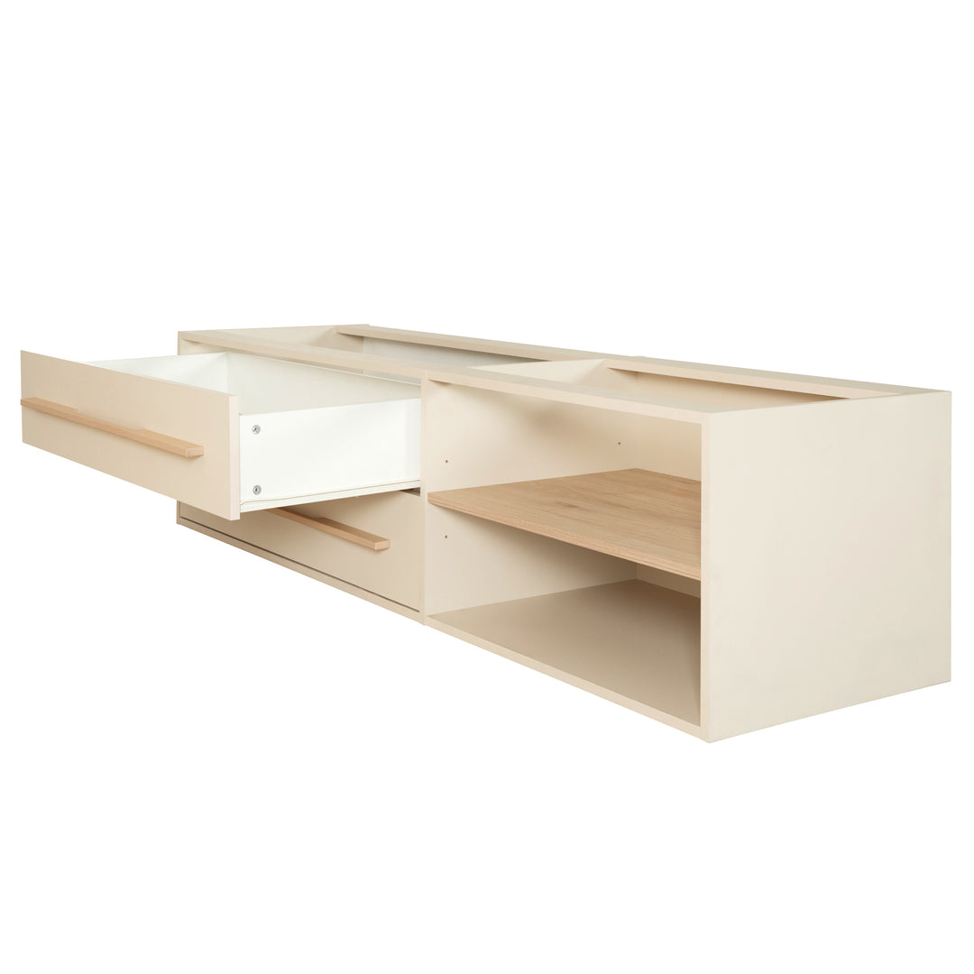 Kinderbett-Set 'Captain' 90 x 200 cm - Serie 'Flexi Grow' - Cashmere / Eiche