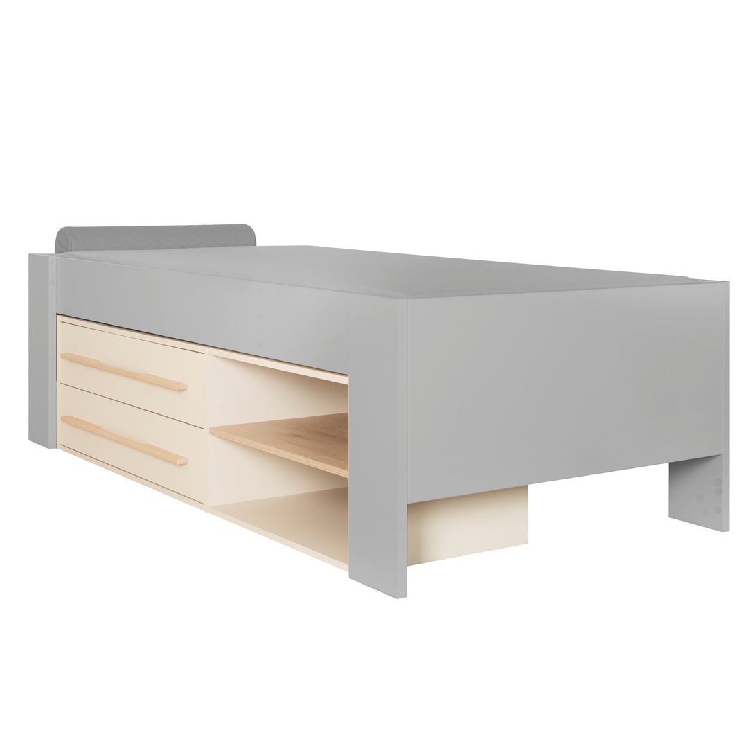 Kinderbett-Set 'Captain' 90 x 200 cm - Serie 'Flexi Grow' - Cashmere / Eiche