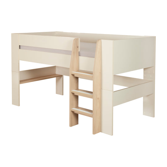 Hochbett Set 'Loft' - Serie 'Flexi Grow' - Cashmere / Eichen-Dekor