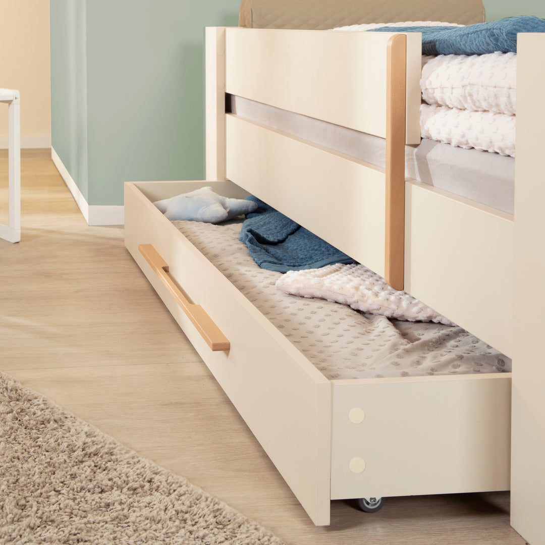 CM-3 - Underbed Drawer 'Flexi Grow' incl. Wooden Handle - Suitable for 'Kids' Set - Cashmere