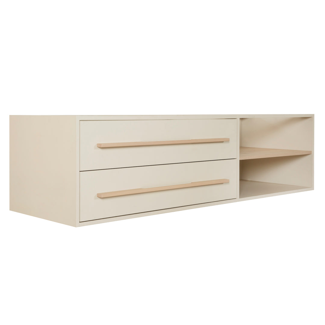 CM-4 - Storage Unit 'Flexi Grow' with Drawers - 2 Open Compartments - Suitable for 'Captain' Set - Cashmere