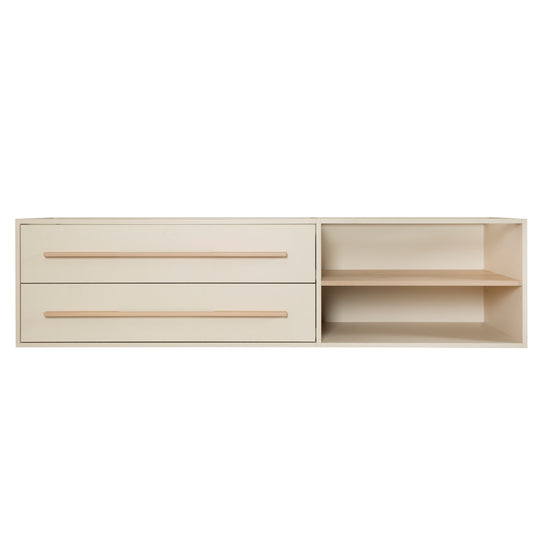 CM-4 - Storage Unit 'Flexi Grow' with Drawers - 2 Open Compartments - Suitable for 'Captain' Set - Cashmere