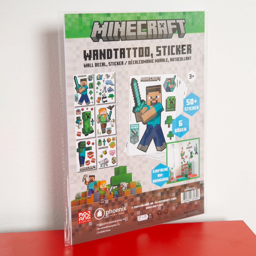 Stickers muraux 'Minecraft' - stickers de personnages Minecraft - vinyle autocollant