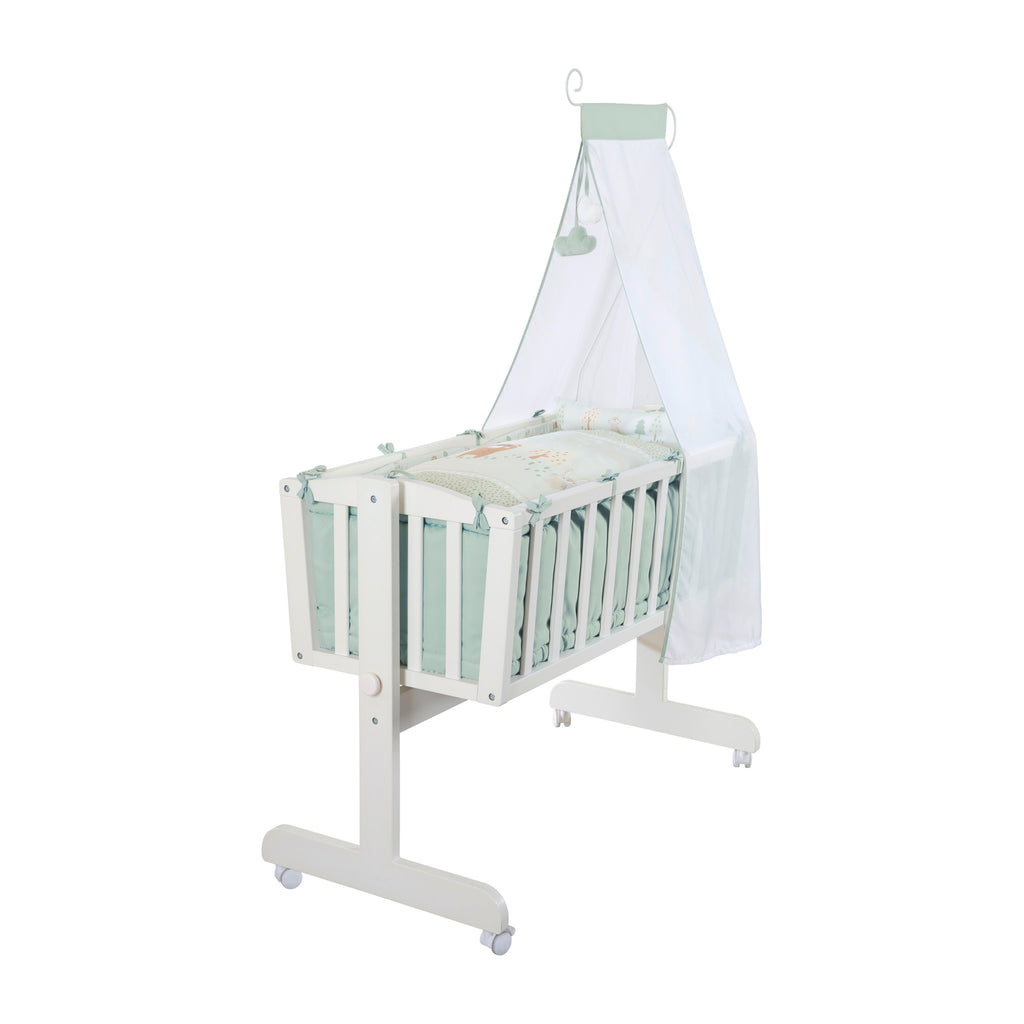 Roba Baby Bettwäsche Woodland Buddies - Bezug 80x80 Cm + Kissen 35x40 Cm | Baumwolle Wald Tiere