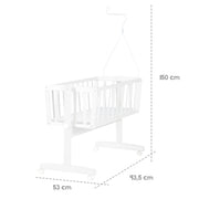 Set di pesatura completo 'Adam e Eule', 40 x 90 cm, bianco, con funzione di blocco, attrezzatura inclusa