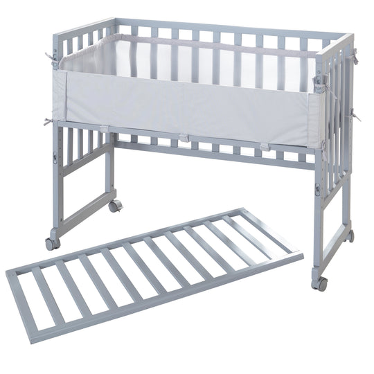Stuben- & Beistellbett 'roba Style' 3 in 1 in taupe inkl. Matratze & Nestchen