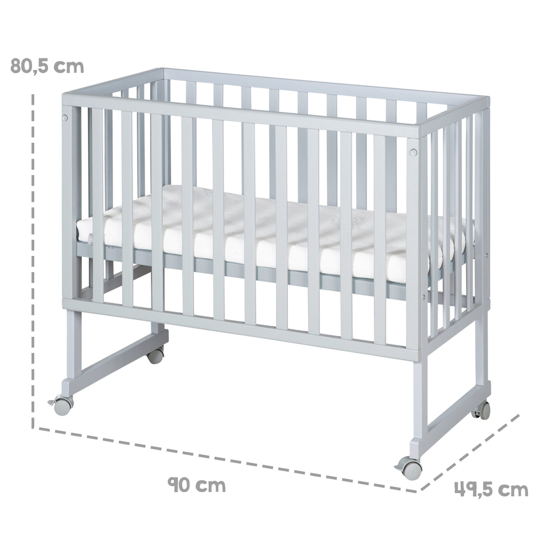 Stuben- & Beistellbett 'roba Style' 3 in 1 in taupe inkl. Matratze & Nestchen