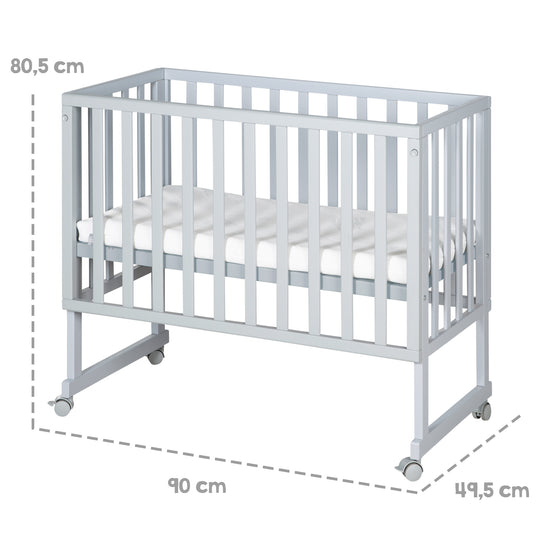 Stuben- & Beistellbett 'roba Style' 3 in 1 in taupe inkl. Matratze & Nestchen