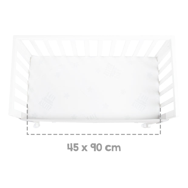 Stume et lit latéral 'Roba Style' 3 en 1 avec barrière, blanc en bois, y compris matelas et nid