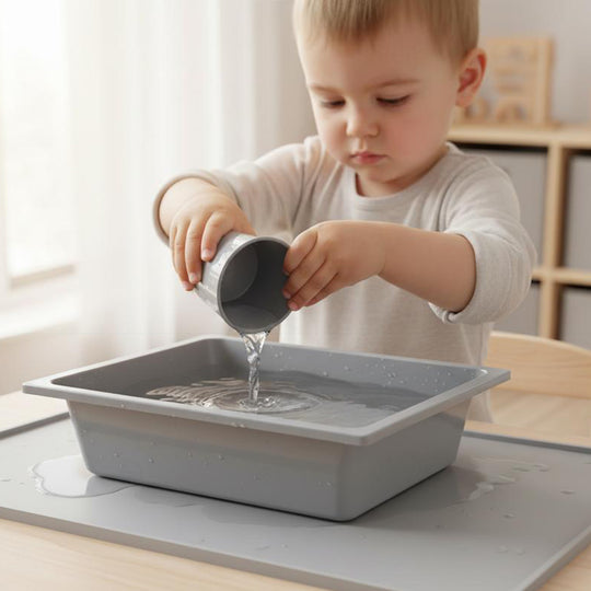 Cubeta de plástico para muebles de juego de exterior - Capacidad aprox. 6-7 litros - Gris