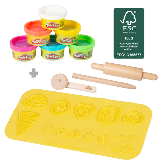 roba x Play-Doh Set - alfombrilla creativa 3D, herramientas, 6 latas de modelado