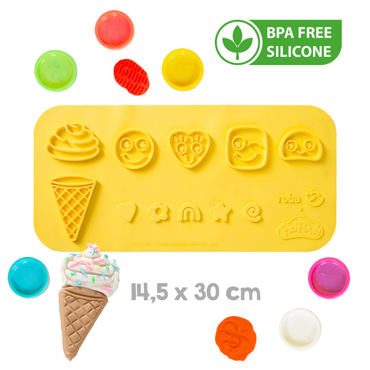 roba x Play-Doh Set - alfombrilla creativa 3D, herramientas, 6 latas de modelado