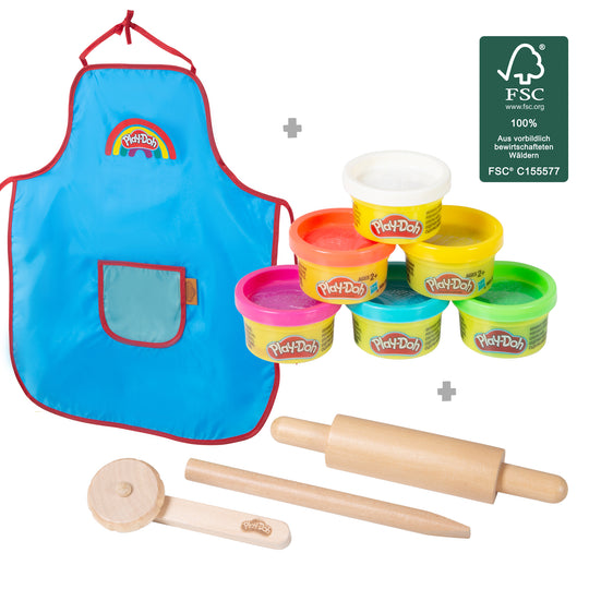roba x Play-Doh play set - herramientas de madera, moldes y delantal