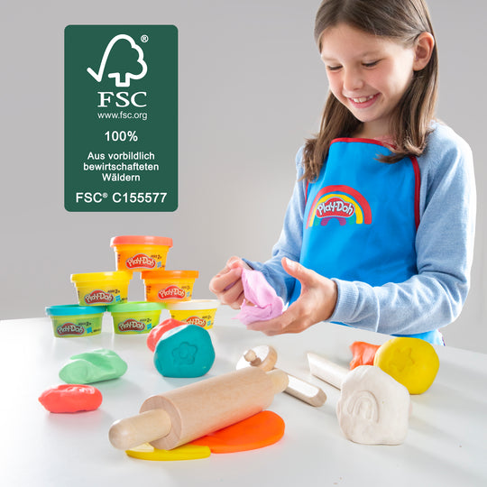 roba x Play-Doh play set - herramientas de madera, moldes y delantal