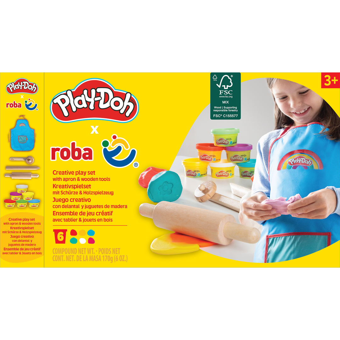 roba x Play-Doh play set - herramientas de madera, moldes y delantal