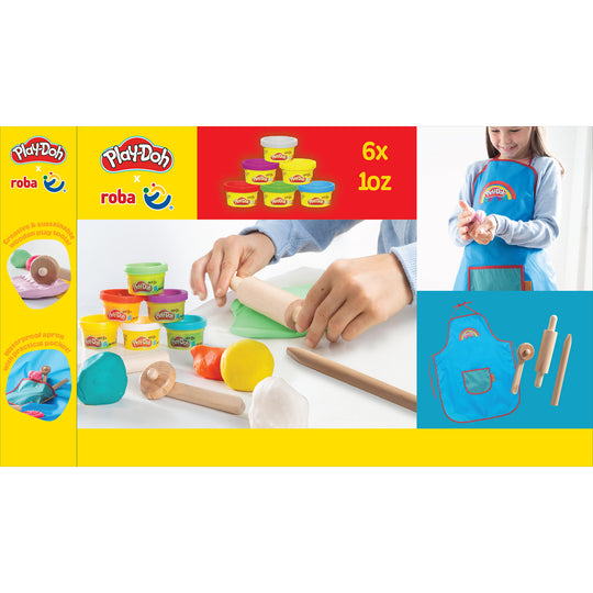 roba x Play-Doh play set - herramientas de madera, moldes y delantal