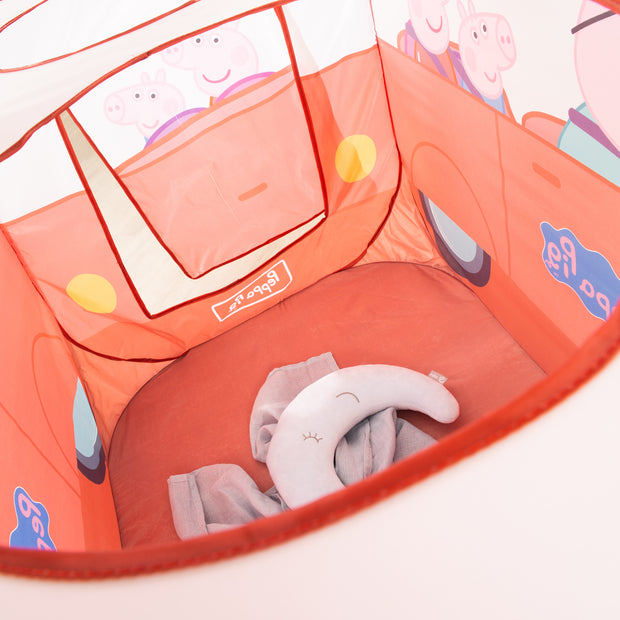 Tente de jeu Pop-Up 'Peppa Pig' - Tente en forme de voiture avec fonction de pliage automatique