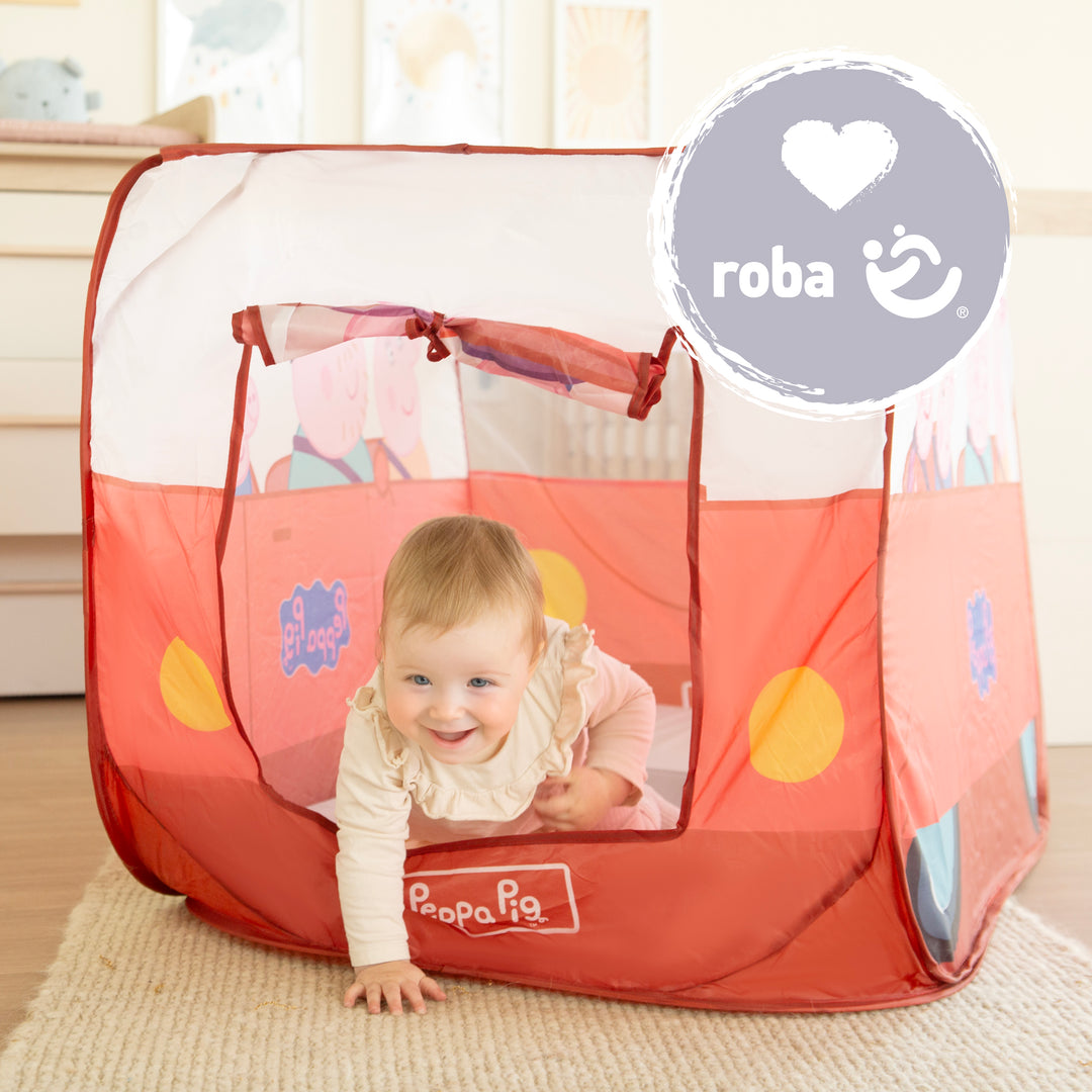 Pop-Up Spielzelt 'Peppa Pig' - Zelt in Autoform mit automatischer Klappfunktion
