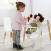 Chaise haute pour poupées "Stella", chaise en bois blanc pour poupée de bébé