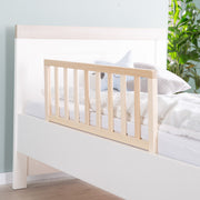 Barandilla de cama de 90 cm - Barandilla de protección segura de madera - Natural