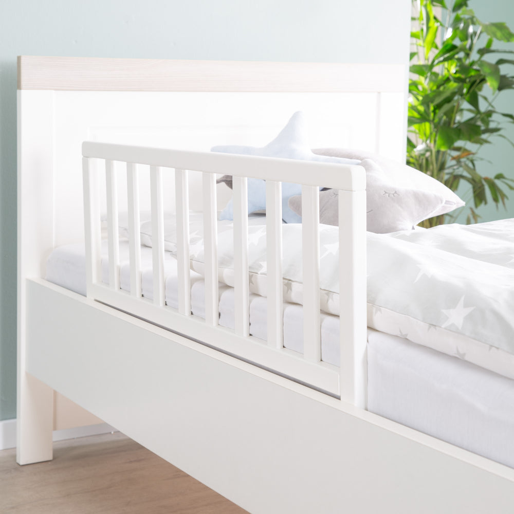 Cancelletto di sicurezza per letto 90 cm - Cancelletto di sicurezza in legno - Laccato bianco