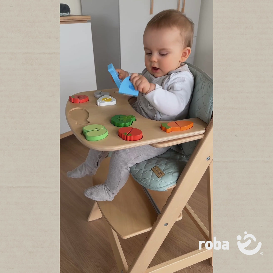 Tray with Play Elements - Suitable for Sit Up Flex Highchair - Natural Wood