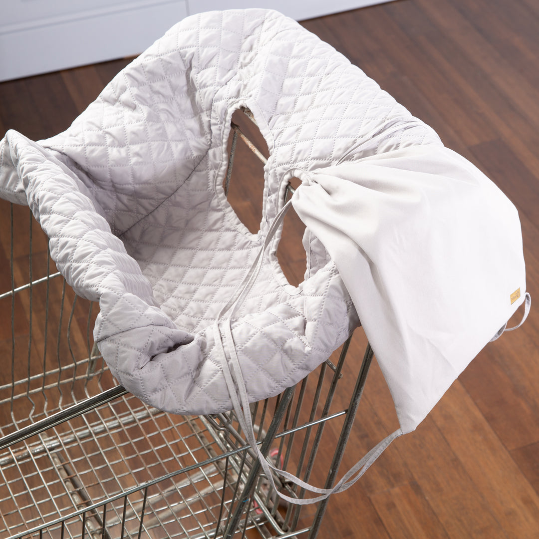 Protection de caddie 'roba Style' pour bébé + Sac à dos de transport - Gris clair