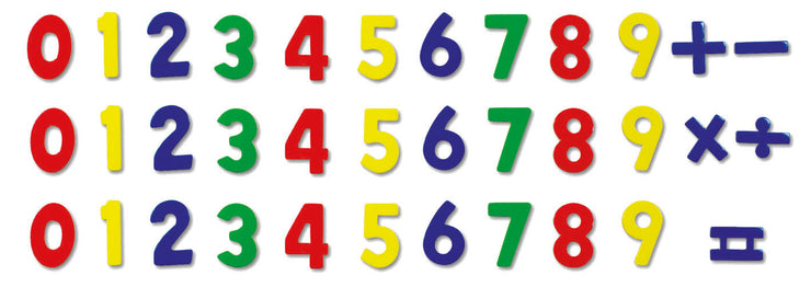 Numeri magnetici, tavola magnetica in legno con numeri e segni, 35 pez –  roba