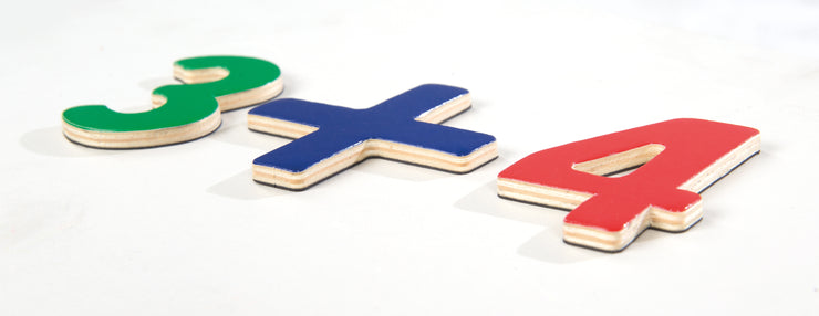 Magnetzahlen, Holz Magnet-Tafelset mit Zahlen und Zeichen, 35tlg, Schul-Spielzeug für Kinder